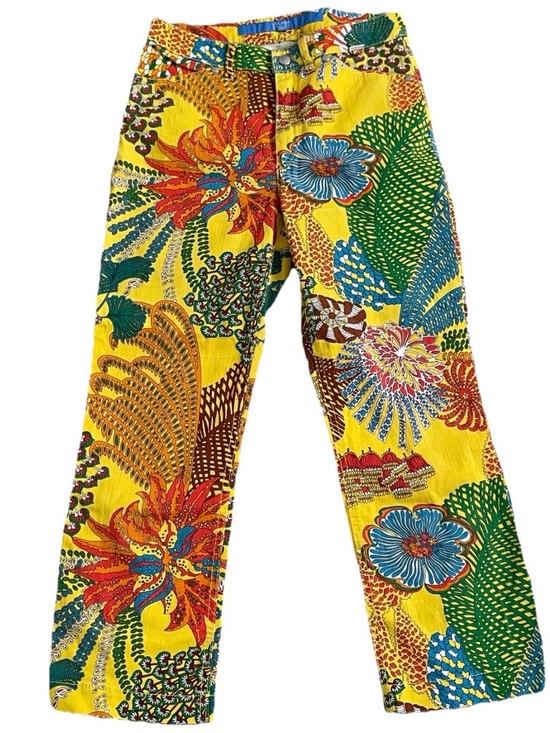Escada Denim - ESCADA Sport TROPICAL Floral JEANS Size Small CRUISE Resort PANTS Euro Size 34